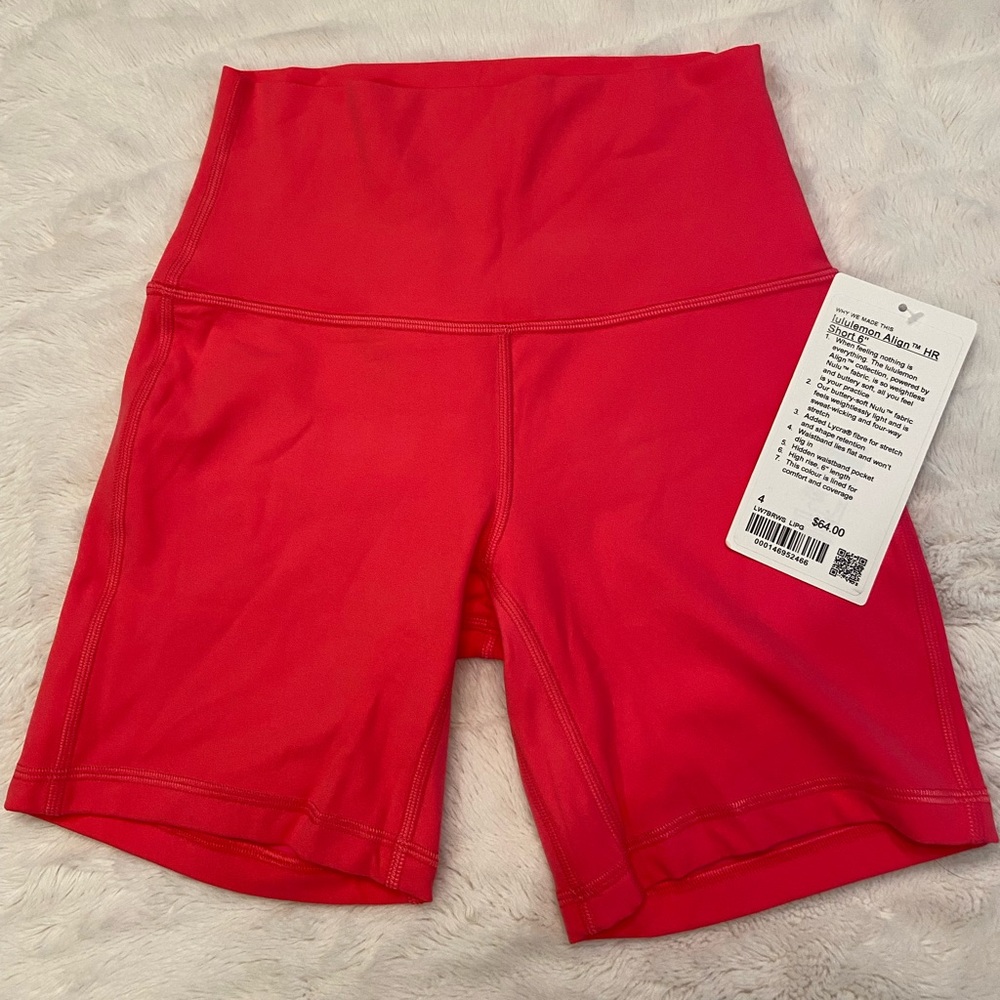 Lululemon PINK Align 6” Shorts 4